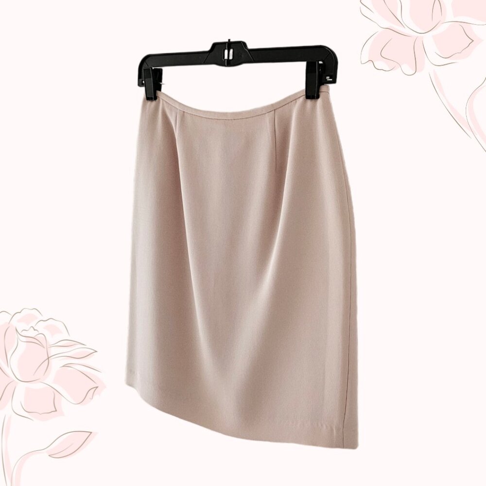 Petite Sophisticate Vintage Pencil Suit Skirt | Pre-Loved | 4P | Powder Pink - Picture 3 of 16